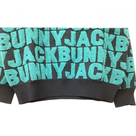 JACK BUNNY (ジャックバニー) ゴルフウェア(トップス) レディース SIZE L ブラック×グリーン 2021モデル /// セーター 263-1270016