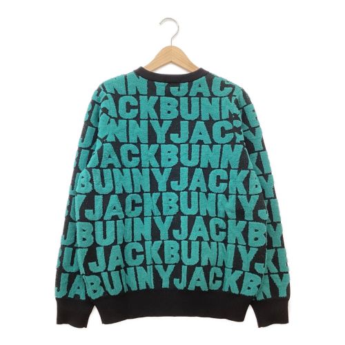 JACK BUNNY (ジャックバニー) ゴルフウェア(トップス) レディース SIZE L ブラック×グリーン 2021モデル /// セーター 263-1270016