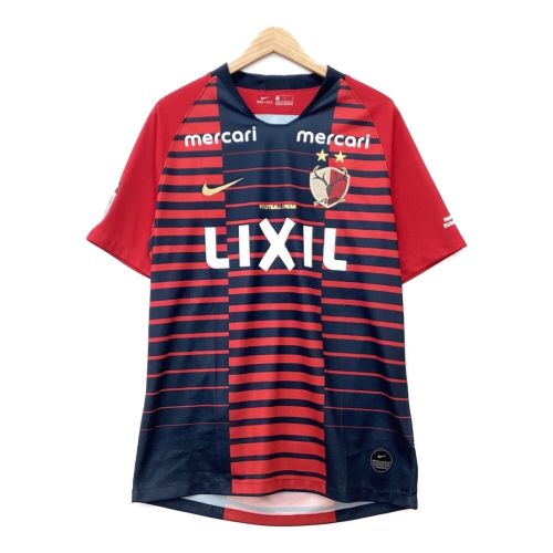 鹿島アントラーズ (カシマアントラーズ) サッカーユニフォーム メンズ SIZE L レッド×ネイビー 2019 ホーム レプリカ 【10】安部裕葵