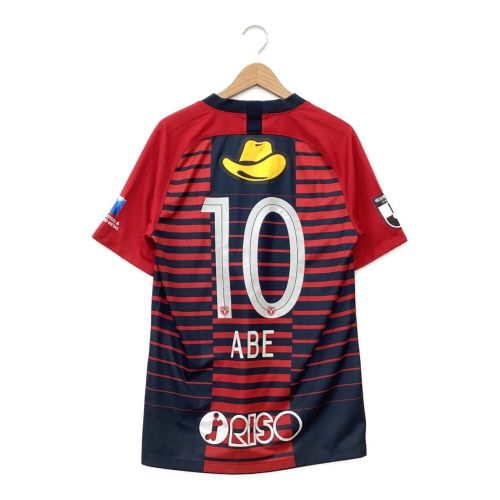 鹿島アントラーズ (カシマアントラーズ) サッカーユニフォーム メンズ SIZE L レッド×ネイビー 2019 ホーム レプリカ 【10】安部裕葵