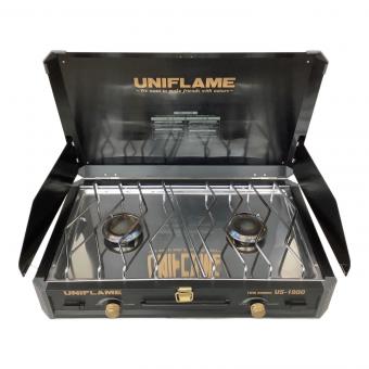UNIFLAME (ユニフレーム) ツインガスバーナー ブラック 廃盤 PSLPGマーク有 US-1900 2016年製 使用燃料【CB缶】