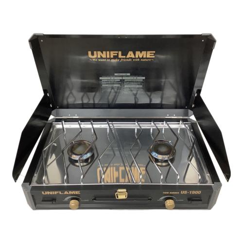 UNIFLAME (ユニフレーム) ツインガスバーナー ブラック 廃盤 PSLPGマーク有 US-1900 2016年製 使用燃料【CB缶】