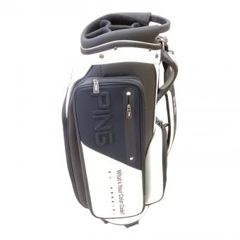 PiNG (ピン) キャディバッグ ホワイト×ブラック 9型 5分割