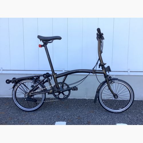 BROMPTON (ブロンプトン) ミニベロ 16インチ ブラウン ストレートハンドル リアキャリア搭載  612908 S6R 2018年 ブラックエディション