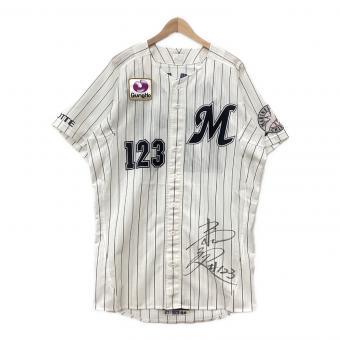 千葉ロッテマリーンズ (チバロッテマリーンズ) 応援グッズ ホワイト 【123】速水将大 ユニフォーム メモラビリア プロ仕様モデル