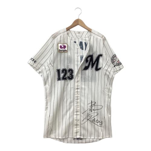 千葉ロッテマリーンズ (チバロッテマリーンズ) 応援グッズ ホワイト 【123】速水将大 ユニフォーム メモラビリア プロ仕様モデル