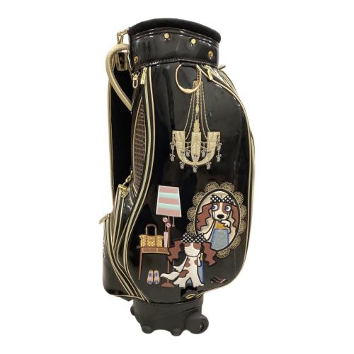 M U SPORTS (エムユースポーツ) キャディバッグ 9.5インチ 5分割 カート式 ブラック×ゴールド