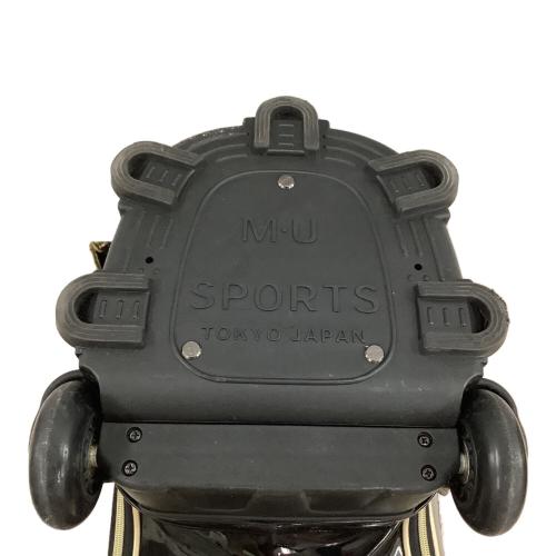 M U SPORTS (エムユースポーツ) キャディバッグ 9.5インチ 5分割 カート式 ブラック×ゴールド