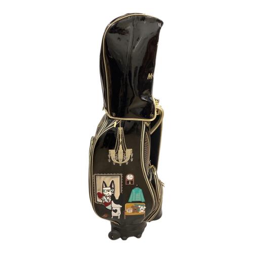 M U SPORTS (エムユースポーツ) キャディバッグ 9.5インチ 5分割 カート式 ブラック×ゴールド