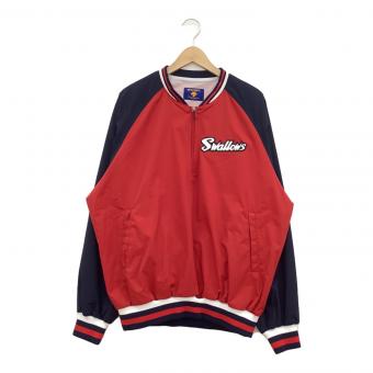 東京ヤクルトスワローズ (トウキョウヤクルトスワローズ) 応援グッズ SIZE XL レッド×ネイビー 長袖ハーフジップ  グランドコート G41028