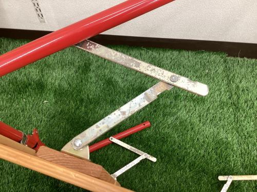 Castelmerlino (カステルメルリーノ) アウトドアテーブル レッド ハイ&ローキャンパーテーブル ウッド