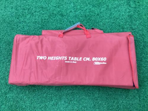 Castelmerlino (カステルメルリーノ) アウトドアテーブル レッド ハイ&ローキャンパーテーブル ウッド