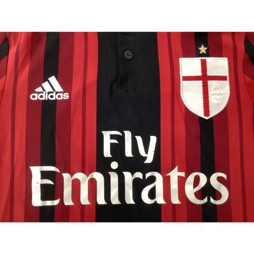 ACミラン (エーシーミラン) サッカーユニフォーム メンズ SIZE M レッド×ブラック 【10】本田圭佑 14-15シーズンホーム  オーセンティック