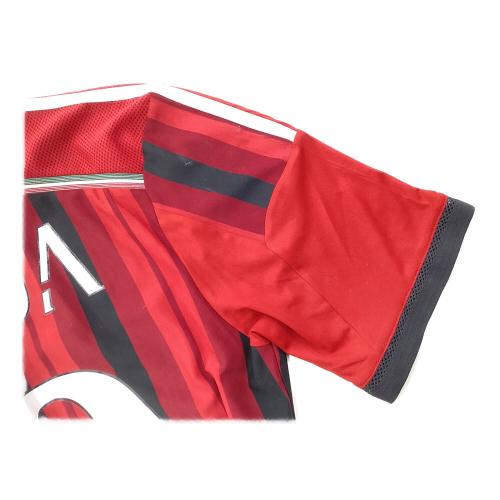 ACミラン (エーシーミラン) サッカーユニフォーム メンズ SIZE M レッド×ブラック 【10】本田圭佑 14-15シーズンホーム  オーセンティック