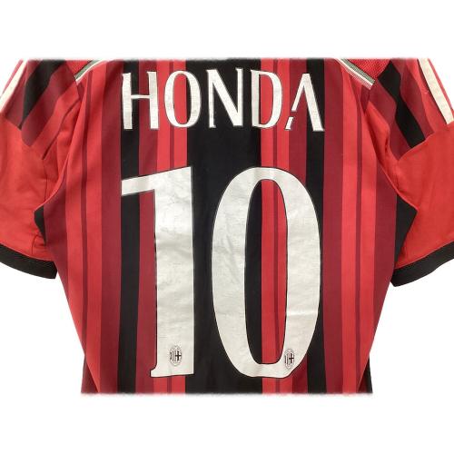 ACミラン (エーシーミラン) サッカーユニフォーム メンズ SIZE M レッド×ブラック 【10】本田圭佑 14-15シーズンホーム  オーセンティック