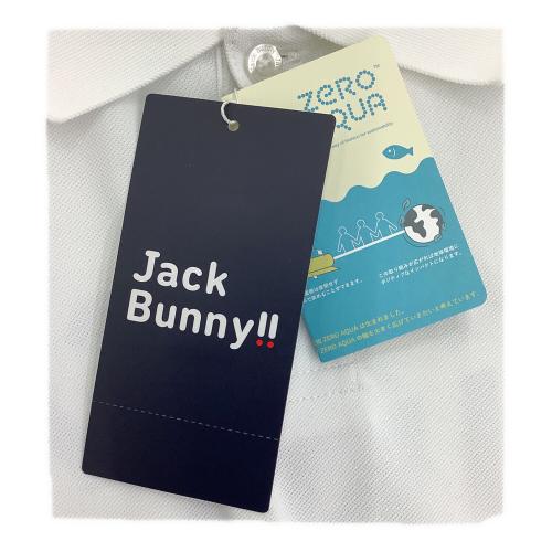 JACK BUNNY (ジャックバニー) ゴルフウェア(トップス) メンズ SIZE M ホワイト ポロシャツ 262-3260713