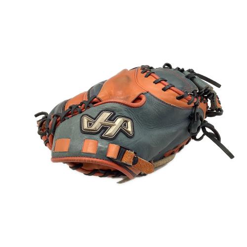 HATAKEYAMA (ハタケヤマ) 軟式グローブ ネイビー×オレンジ キャッチャーミット PRO-M08