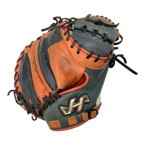 HATAKEYAMA (ハタケヤマ) 軟式グローブ ネイビー×オレンジ キャッチャーミット PRO-M08