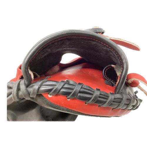 HATAKEYAMA (ハタケヤマ) 軟式グローブ ブラック×レッド 甲斐拓也モデル キャッチャーミット TH-SH19S