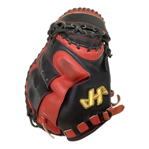 HATAKEYAMA (ハタケヤマ) 軟式グローブ ブラック×レッド 甲斐拓也モデル キャッチャーミット TH-SH19S