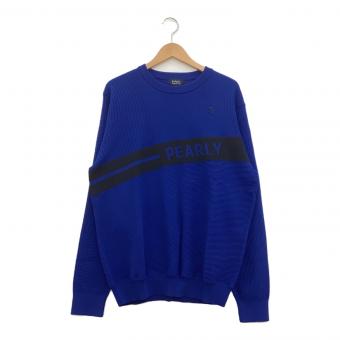 PEARLY GATES (パーリーゲイツ) ゴルフウェア(トップス) メンズ SIZE XL ブルー クルーネックニット セーター 053-4170301