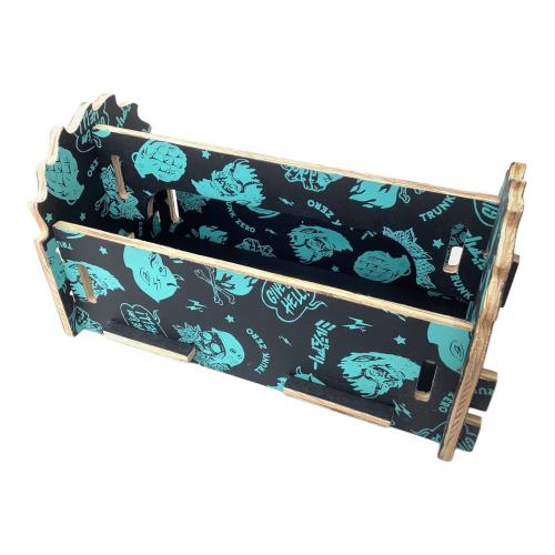 TRUNK ZERO (トランクゼロ) 収納ケース 若干のヨゴレ有 生刷りカスタム ブラック×グリーン ツールボックス