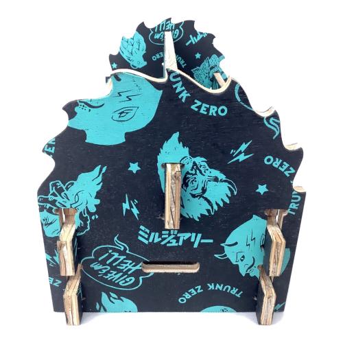 TRUNK ZERO (トランクゼロ) 収納ケース 若干のヨゴレ有 生刷りカスタム ブラック×グリーン ツールボックス