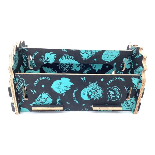 TRUNK ZERO (トランクゼロ) 収納ケース 若干のヨゴレ有 生刷りカスタム ブラック×グリーン ツールボックス