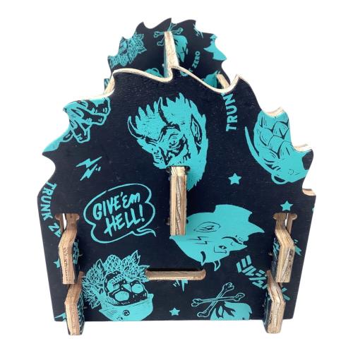 TRUNK ZERO (トランクゼロ) 収納ケース 若干のヨゴレ有 生刷りカスタム ブラック×グリーン ツールボックス