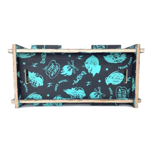 TRUNK ZERO (トランクゼロ) 収納ケース 若干のヨゴレ有 生刷りカスタム ブラック×グリーン ツールボックス