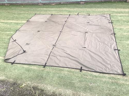 Bush Craft inc. (ブッシュクラフトインク) レクタタープ 約293×293cm 程度B 焚火臭・日焼け・小穴有 BUSH TARP