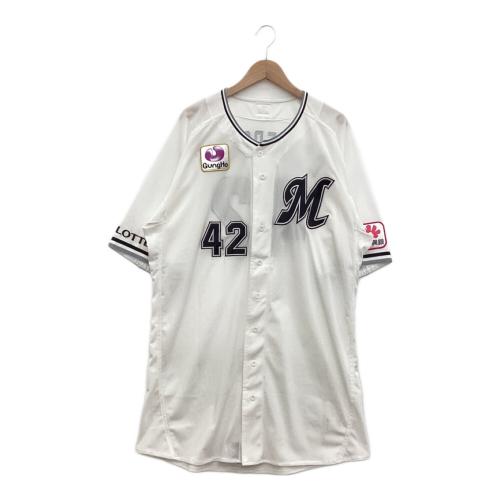 千葉ロッテマリーンズ (チバロッテマリーンズ) 応援グッズ ホワイト 2024年 ホーム ユニフォーム C.C.メルセデス【42】 選手支給品