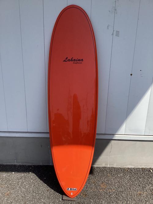 Lahaina (ラハイナ) ショートボード 6'2"×20 1/4"×2 3/4" オレンジ D-DRIVE 5フィンタイプ ラウンドピンテール