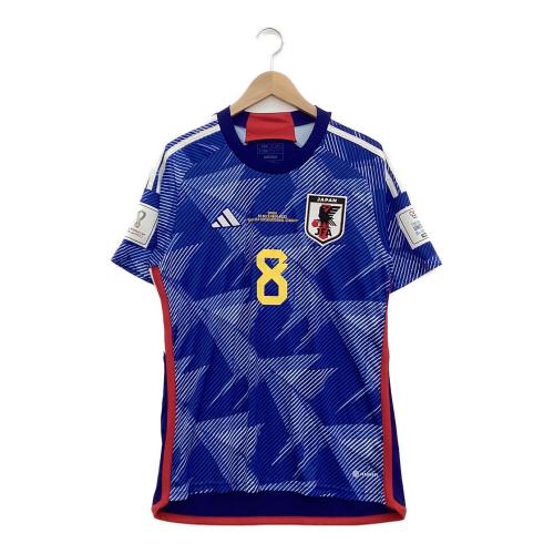 日本代表 (ニホンダイヒョウ) サッカーユニフォーム SIZE XL ブルー 2022ワールドカップ スペイン戦仕様 堂安律【8】 HF1845