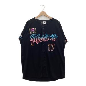 千葉ロッテマリーンズ (チバロッテマリーンズ) 応援グッズ SIZE L ブラック 2023ブラックサマー ユニフォーム 佐々木朗希【17】 レプリカ