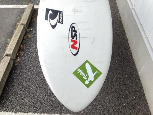 NSP (エヌエスピー) ミッドレングス/ファンボード 6'9×21”×2 7/8 ホワイト トライフィンタイプ ラウンドスカッシュテール