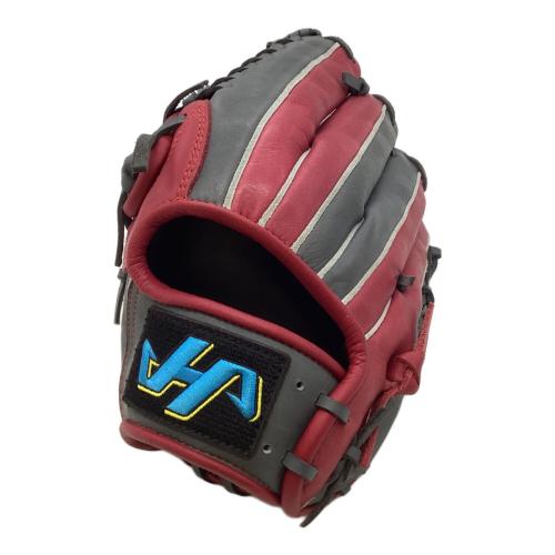 HATAKEYAMA (ハタケヤマ) 硬式グローブ レッド×グレー PROFESSIONAL MODEL 外野用 左投げ用 08-309