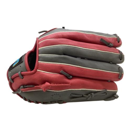HATAKEYAMA (ハタケヤマ) 硬式グローブ レッド×グレー PROFESSIONAL MODEL 外野用 左投げ用 08-309
