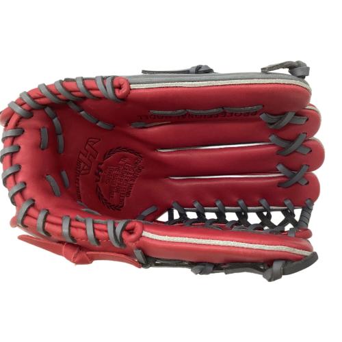 HATAKEYAMA (ハタケヤマ) 硬式グローブ レッド×グレー PROFESSIONAL MODEL 外野用 左投げ用 08-309