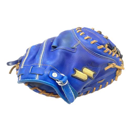 SSK (エスエスケイ) 軟式グローブ ブルー 軟式 RAWHIDE LACING キャッチャーミット SSM-201F