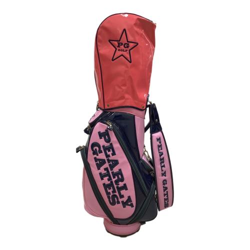 PEARLY GATES (パーリーゲイツ) キャディバッグ ピンク スマイル89 6区別 エナメルキャディバッグ