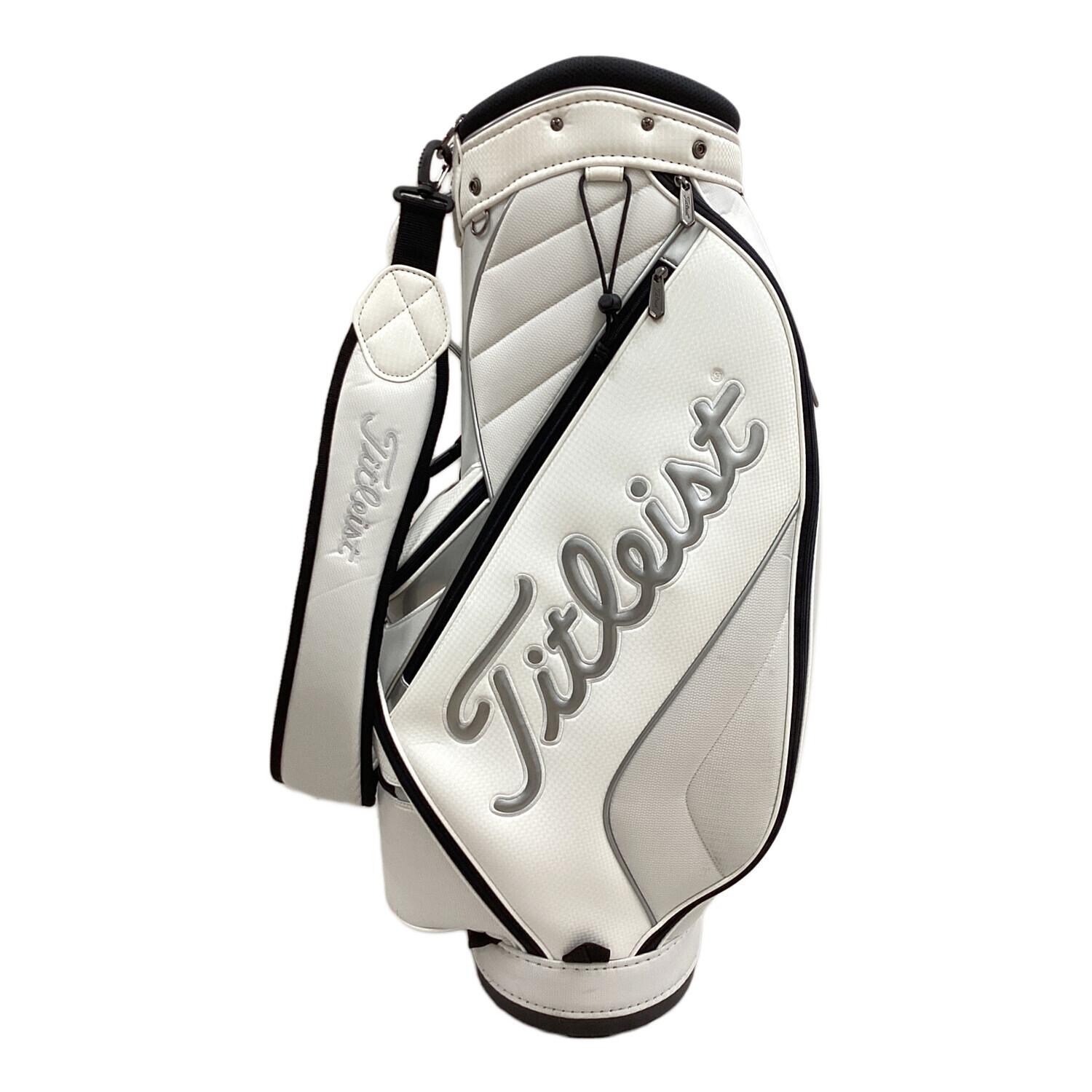 Titleist ゴルフバッグ ホワイト×レッド Titleist キャディバッグ ゴルフバッグ ホワイト/レッド/ネイビー