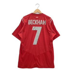 イングランド代表 (イングランドダイヒョウ) サッカーユニフォーム SIZE L レッド ベッカム【7】 2004-2006シーズン EURO 01840208