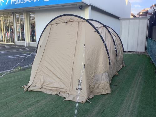 DOD (ディーオーディー) ツールームテント インナーボトム若干のベタツキ有 タンカラー T3-688-TN カマボコテント3S 500×250×185㎝ 2～3人用 程度A 程度A スカートあり