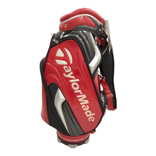 TaylorMade (テーラーメイド) キャディバッグ レッド×ブラック CB100V 9.5型 保管による生地劣化有