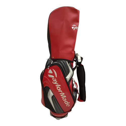 TaylorMade (テーラーメイド) キャディバッグ レッド×ブラック CB100V 9.5型 保管による生地劣化有