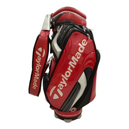 TaylorMade (テーラーメイド) キャディバッグ レッド×ブラック CB100V 9.5型 保管による生地劣化有