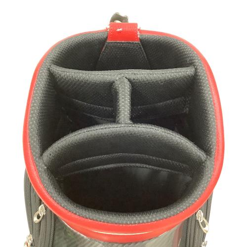 TaylorMade (テーラーメイド) キャディバッグ レッド×ブラック CB100V 9.5型 保管による生地劣化有