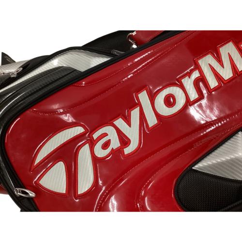 TaylorMade (テーラーメイド) キャディバッグ レッド×ブラック CB100V 9.5型 保管による生地劣化有