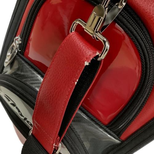 TaylorMade (テーラーメイド) キャディバッグ レッド×ブラック CB100V 9.5型 保管による生地劣化有